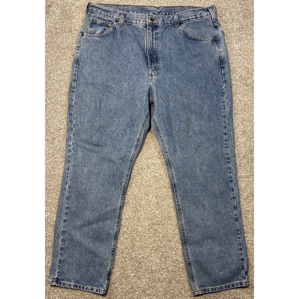 Carhartt Jeans Men's 38x30 Blue Denim Straight Leg Workwear Casual